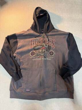 Dickies Custom Choppers Ft. Worth Texas Graphic Zip-Up Hoodie